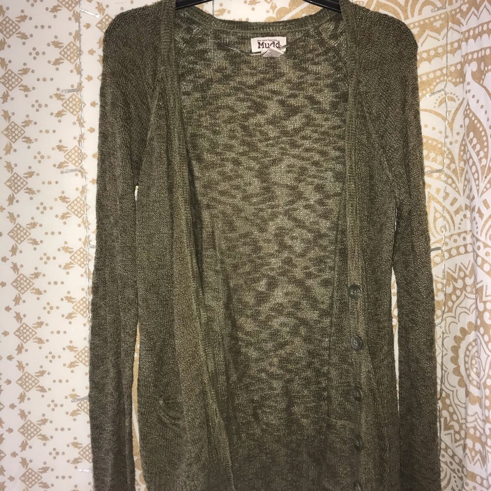 Olive green cardigan